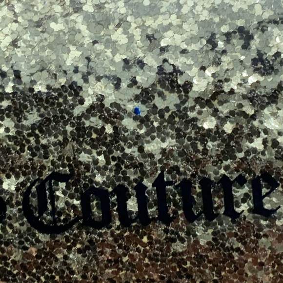 Y2K Vintage JUICY COUTURE Glitter Sparkly Shiny Gold Lips Wristlet Bag Women’s - Picture 6 of 16